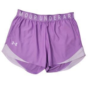 Lavender - Under Armour Women's Moisture Wicking Play Up 3.0 Gym Shorts, 3" Inse